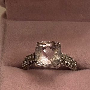 Lavender Rose quartz ring size 8